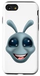 Coque pour iPhone SE (2020) / 7 / 8 Alien Gris Gris Fun Personnage de dessin animé drôle