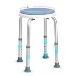 VEVOR Shower Chair 360 Degree Rotating, Adjustable Height Shower Stool Seat, Bath Chair for Inside Shower or Tub, Non-Slip Bench Bathtub Seat Stool for Elderly Disabled Handicap, 136.1 kg Capacity