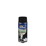 Dulux Valentine ECRAN+ MULTI-SUPPORTS EXTERIEURE - Peinture en Phase Aqueuse pour l'Éxtérieur et l 'Intérieur - Satin Noir aérosol 400 ml