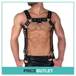 Men Adjustable PU Leather Body Chest Harness Belt Shoulder Bondage Buckle Strap
