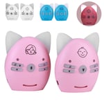 Audio Baby Monitor 2.4GHz Wireless Music 2 Way Voice Small Night Light Walki Fit