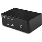 StarTech.com Dual Monitor DisplayPort KVM Switch - 2 Port - USB 2.0 Hub - Audio and Microphone - DP KVM Switch (SV231DPDDUA)