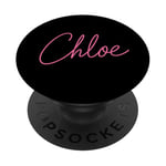 Chloe Nom Love Femme Fille Ami Femme Epouse Rose PopSockets PopGrip Adhésif