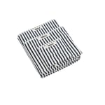 Tekla - Bath Sheet Sailor Stripes 100x150, Black Stripes - Käsi- ja kylpypyyhkeet - Musta