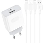 Chargeur Rapide for iPhone - 20W USB C Prise avec 2M Câble Compatible for iPhone 14 13 12 11 Pro Max Plus Mini XS XR X SE 8 7 6S 5S USBC Secteur Mural Adaptateur Alimentation Type C Tête Piarhlie