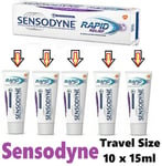 Sensodyne Sensitive Teeth Toothpaste  15ml x 10  for Family Holiday Camping Pack