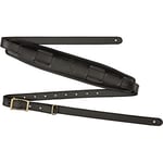 Fender® »MUSTANG® VINTAGE SADDLE STRAP« Sangle en cuir pour guitare - Version longue - Couleur: Noir