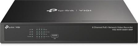 TP-Link VIGI NVR1008H-8MP Netverk Video Recorder (NVR) Sort