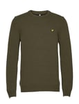 Lyle & Scott Crew Neck Lambswool Blend Jumper Khaki Green