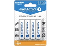 Everactive Evhrl6-2600, Laddningsbart Batteri, Nickel-Metallhydrid (Nimh), 1,2 V, 4 Styck, 2500 Mah, -20 - 50 ° C