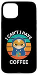 Coque pour iPhone 15 Plus Retro Angry Cat I Can't I Have Coffee Lover Retro Coffee Coffee