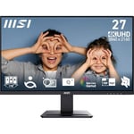 MSI PRO MP273U 27 Inch UHD Office Monitor - 3840 x 2160 IPS Panel, PIP/PBP, Wide Color Gamut, Eye-Friendly Screen, Built-in Speakers, Tilt-Adjustable - HDMI 2.0b, DP (1.4a)