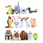 14pcs Set Cake topper of The Secret Life of Pets Lovely 2" Figure Toy Model Gift