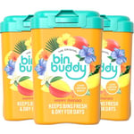 Bin Buddy Happy Mango Bin Freshener Powder 450g, Pack of 3 – Leaves Your Bin Smelling Great – Suitable for Indoor Kitchen, Bathroom, Food Waste Bins and Outdoor Wheelie Bins