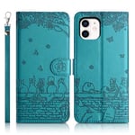 Succtopy Coque pour iPhone 12/iPhone 12 Pro 6.1" Étui de Protection [Etui à Rabat] [Pochette de Portefeuille] [Fermeture Magnétique] Housse Premium en Cuir PU Portefeuille iPhone 12 Bleu