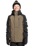 Quiksilver Technical Snow Jacket Mission Block Youth JK Boys 4-16 Brown 4-5Y