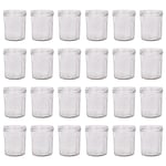 Argon Tableware Glass Jam Jars with Lids - 185ml - Pack of 24