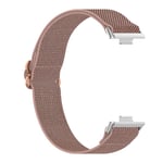 Elastiskt klockarmband i nylon för Huawei Watch Fit 3 Rosa