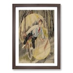 Big Box Art The Bicycle Rider by Charles Demuth Framed Wall Art Picture Print Ready to Hang, Walnut A2 (62 x 45 cm)