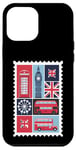 iPhone 12 Pro Max London Stamp with Iconic Landmarks - London Souvenir Case