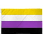 SHATCHI 5ft x 3ft Gay Lesbian Love Gender Diversity Trans/LGBTQ/Pansexual/Non-Binary/Genderfluid Celebration Supporter Fans Parade Wedding Gifts Decorations