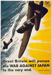 3W6 Vintage 1940's WW2 Britain War Against Japan British World War 2 WWII Poster - A3 (432 x 305mm) 16.5" x 11.7"