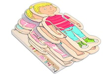 Beleduc Puzzle Corps Humain en Bois Petite Fille - 29 Pièces Puzzle 4 ans Fille Garçon +1 Joueur - Comprendre le Corps Humain Spécial Fille - Puzzle Éducatif Jeu Corps Humain - Découverte Anatomie