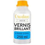 Creative Deco Vernis Peinture Acrylique Brillant | 250 ML Bouteille | Laque Transparent et Incolore | Finition et Protection de Surface | À Base d'eau | Anti-Tache | Utilisation Intérieure Extérieure