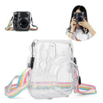 Plyisty PVC Protective Case, Camera Protective Case Cover, with Removable and Adjustable Shoulder Strap, for Instant Camera Mini 11(Clear)