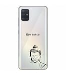 Coque Galaxy S20 PLUS bouddha noir personnalisee transparente