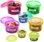 Mantraraj Portion Control Containers – Stackable Marked Food Storage Pots for Weight Loss Diet Food Daily Meals |Kit 7-Piece Set Efficient Nutrition Healthy Food New | Dishwasher, Freezer Safe