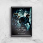 Harry Potter and the Deathly Hallows Part 1 Giclee Art Print - A3 - Black Frame
