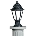 B·LED BARCELONA LED BarcelonaLED Fumagalli Lanterne de pied extérieure IP55 pour jardin, terrasse, patio, style lampadaire classique noir avec diffuseur opale culot E27