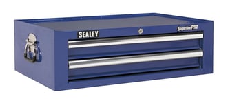 Sealey Mid-Box 2 Drawer with Ball-Bearing Slides - Blue AP26029TC