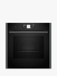 Neff N90 Slide and Hide B64CT73G0B Built In Self Cleaning Electric Single Oven, Grey Graphite