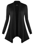 Sykooria Gilet Femme Long Cardigan pour Femme Élégant Manche Longue Léger Tricot Chic Veste Femme pour Le Printemps l'été et l'automne