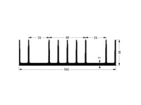 Fischer Elektronik Sk 53 75 Sa Kylelement 0,85 K/W (L X B X H) 75 X 180 X 48 Mm