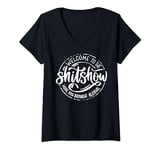 Womens Welcome To The Shitshow I Hope You Brought Alcohol V-Neck T-Shirt