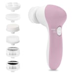 Facial Cleansing Brush Face Scrubber: CLSEVXY Electric Face Spin Cleanser Brushes with 6 Brush Heads for Deep Cleansing, Gentle Exfoliating, Removing Blackhead, Massaging