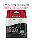 CANON CLI-526BK Black Ink Cartridge. (New & Sealed)