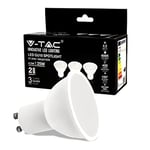 V-TAC Ampoules LED GU10-4,5W 400 Lumen - Spot LED GU10 pour une efficacité maximale et une économie d'énergie - Blanc Neutre 4000K - (Lot de 3) VT-2095