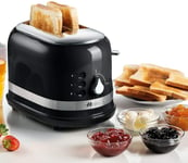 2 Slice Toaster, 815 W, Defrost, Crumb Tray, Black, Ariete Moderna 0149B