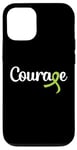 Coque pour iPhone 12/12 Pro Cancer de lymphomes - Courage avec noeud ruban vert lime