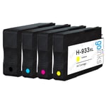 4 Printer Ink Cartridges (Set) to replace HP 932 & 933 XL non-OEM / Compatible