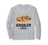 Jerusalem Souvenir Israel Skyline Jewish Israeli Women Men Long Sleeve T-Shirt