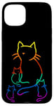 Coque pour iPhone 15 Plus Chaton arc-en-ciel famille chat enfant bébé