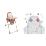 Chicco Chaise Haute Évolutive Polly Armonia pour Enfants de 0 Mois à 40 kg, Avec Barre de Jeu inclus, Chaise Haute Inclinable avec Hauteur et Repose-Pieds Réglables, 4 Roues, Compacte