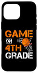 Coque pour iPhone 16 Pro Max Jeux amusants sur le basket-ball de quatrième année premier jour d'école