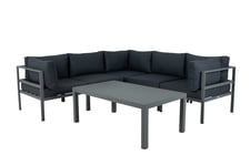 Venture Design Copacabana sofagruppe Khaki med grå hynde 3 hjørne, 2 midtdel & bord 120 x 70 cm