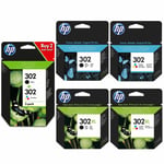 Hp 302 / 302xl / Black / Colour Boxed Ink Cartridges For Officejet 3833 Printer
